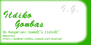 ildiko gombas business card